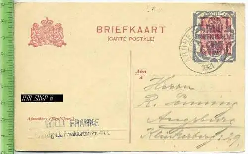Postkarte, Niederland, Arnhem  Twallf Eneen Halve Cent