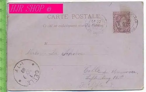 Carte Postale, Montecarlo nach Celle, gel. 27.09.1888,  kl. Format, s/w., I-II,