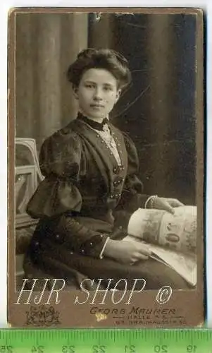 Damenfoto um 1900 kl. Format, s/w., I-II,