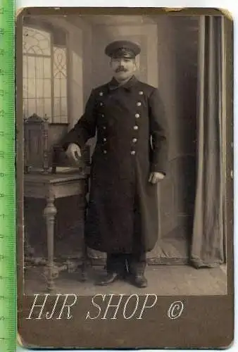 Eisenbahner in Uniform, gr. Format, s/w., I-II,