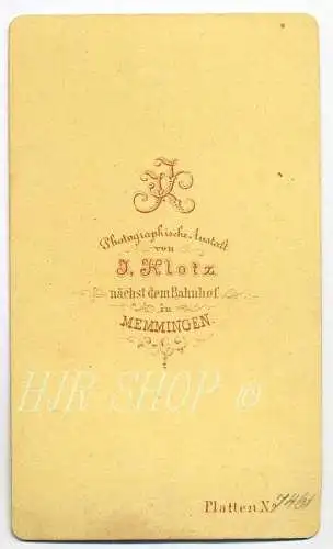 J. Klotz, Memmingen vor 1900 kl.. Format, s/w., I-II