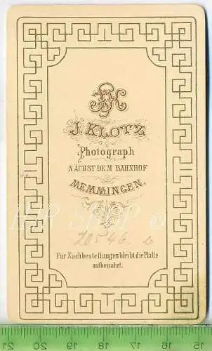 J. Klotz, Memmingen vor 1900 kl. Format, s/w., I-II,