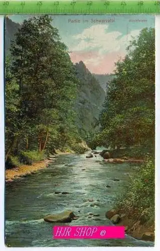 Partie im Schwarzatal, Kirchfelsen Gel. um 1910