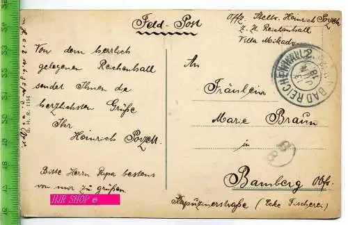 Bad Reichenhall von Nonn, Feld - Post I. WK,  gel. 13.06.1918