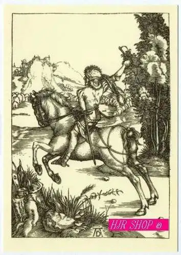 Der kleine Postreiter Albrecht Dürer, ca. 1496,  500 Jahre Post
