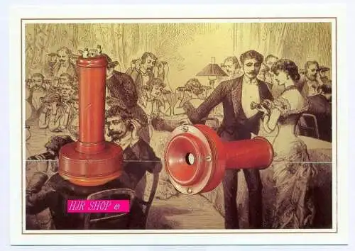 Telefon von Alexander G. Bell, 1877,  500 Jahre Post
