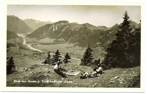 Blick auf  Reutte i. Tirol Lechtaler Alpen , ungelaufen