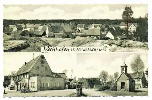 Bechhofen LK. Schwabach/MFR., Gasthaus Winkler-Hechtel, ungelaufen