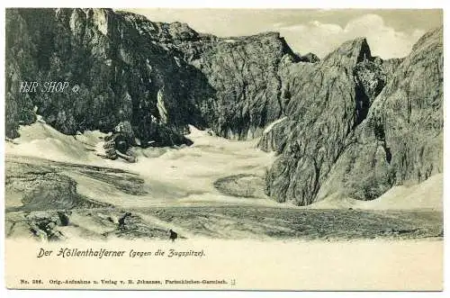 Der Höllenthalferner (gegen die Zugspitze)., ungelaufen