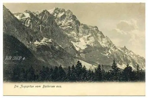 Die Zugspitze vom Badersee aus, ungelaufen