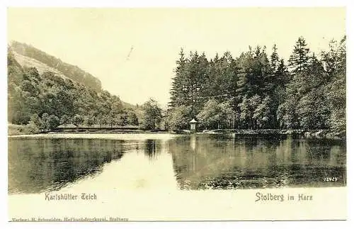 Stolberg im Harz Karlshütter Teich, ungelaufen