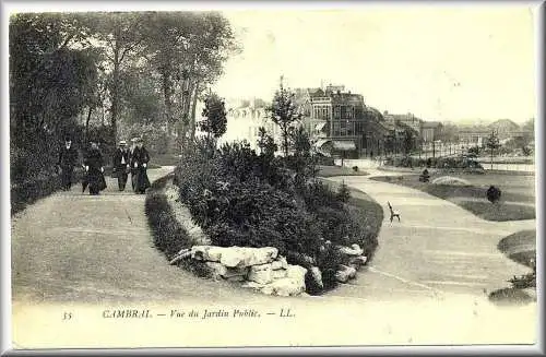 CAMBRAI 55 Vue du Jardin Public, 1905