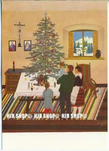 WIECHMANN – BILDKARTEN Josef Wahl, weihnachtliche Bauernstube, Nr.5115