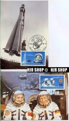 autor. MK 1986 , MiNr. 3005-3008, 25 Jahre bemannter Weltraumflug