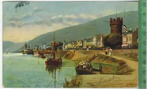 Rüdesheim a. Rhein 1908, Verlag: Edm. von König, Heidelberg, Nr. 29, POSTKARTE, Frankatur,  Stempel, CÖLN 7.8.08