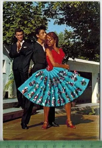 Flamenko, Karte bestickt, Verlag: ---------------, POSTKARTE, Frankatur,  Stempel, Erhaltung: I-II,