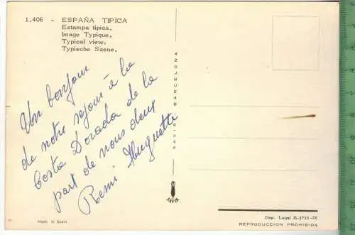 Flamenko, Verlag: --------,  POSTKARTE, Frankatur,  Stempel, Erhaltung: I-II, Karte wird in Klarsichthülle verschickt.