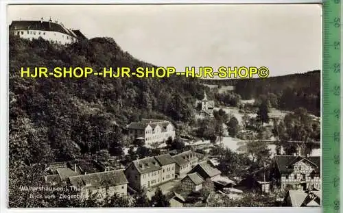 Waltershausen, Blick vom Ziegenberg 1937- Verlag: Adolf Knabe, Waltershausen,  POSTKARTE-mit Frankatur, mit  Stempel,