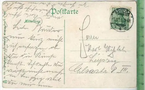 Apolda Schwanenteich 1911- Verlag: C.F. Wiedemann, Roda,  POSTKARTE- mit Frankatur, mit  Stempel, APOLDA  11.11.11