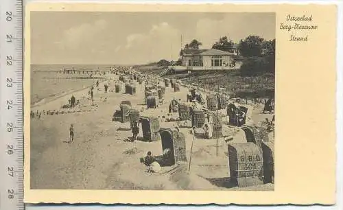 Ostseebad Berg-Dievenow- Strand, Verlag: E. Rubin, Postkarte  Erhaltung: I –II Karte wird in Klarsichthülle verschickt.
