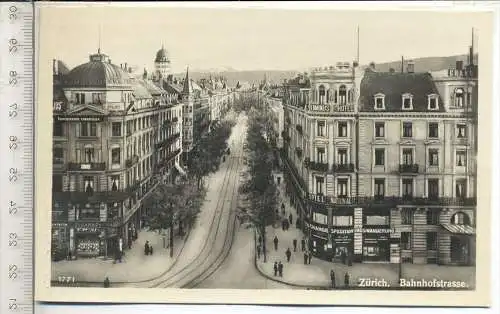Zürich - Bahnhofstrasse Verlag: Alfredo Finzi, Postkarte,  Erhaltung: I –II Karte wird in Klarsichthülle verschickt.(M)