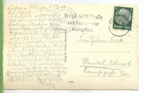 Festungsruine Hohentwiel um 1930/1940 Verlag: Fr. Gruler, Hohentwiel Postkarte, mit Frankatur, mit Stempel , 10.6.39 Erh