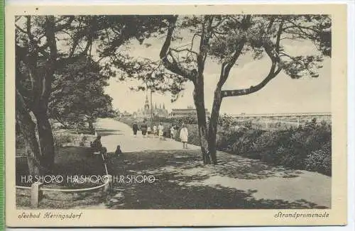 Seebad Heringsdorf, Strandpromenade um 1920/1930 Verlag: Wollstein, Berlin Postkarte,  mit Frankatur, mit Stempel