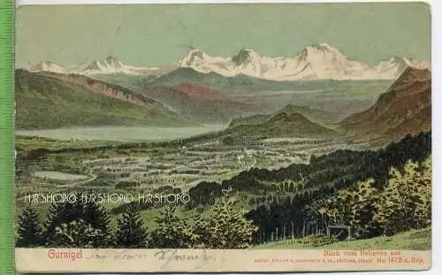 Gurnikel –Blick von Bellevue um 1900/1910 Verlag: --- , Postkarte mit Frankatur, mit Stempel, Abgang-21.06.01, Bern