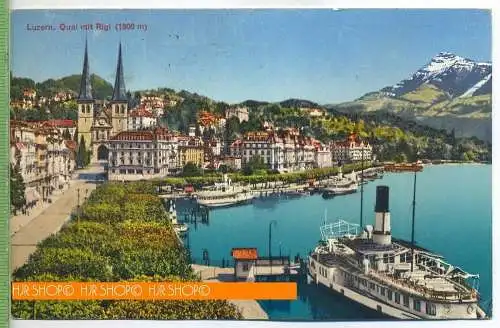 „Luzern, Quai mit Rigi“   um 1950 /1960 , Postkarte Verlag: Wehrli A.G. Zürich, Nr. z5043