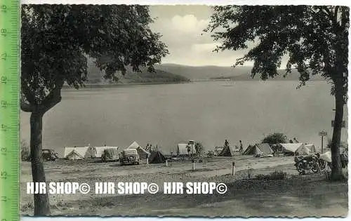 „Edersee, Zeltplatz saure Delle“ um 1940/1950 ungebrauchte Karte