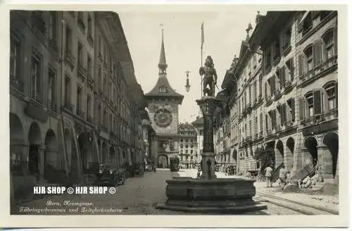 um 1920/1930 Ansichtskarte,  „Bern, Kramgasse“  ungebrauchte Karte