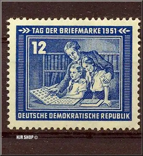 1951, 28. Okt. Tag der Briefmarke, Minr. 295**, 12 Pf.