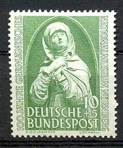 1952, 9. Aug. 100 Jahre Germanisches Nationalmuseum, Nürnberg, 151**, M€ 18,--