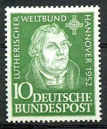 1952, 25. Juli. Tagung des Lutherischen Weltbundes, 149**, M€ 15,--