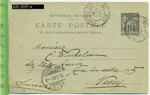 Postkarte, les Bains, France Gest. 15.01.1901