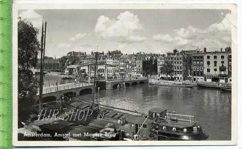 Amsterdam, Amstel met Magere Brug,  gel.1953