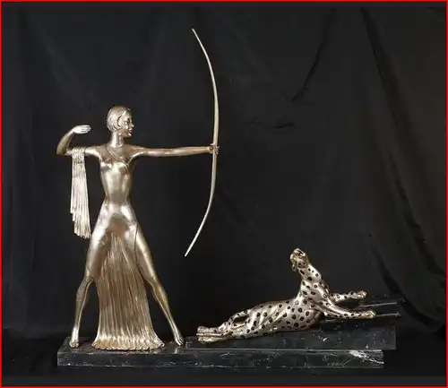 Art Deco Skulptur, Diana Bronze vers., 