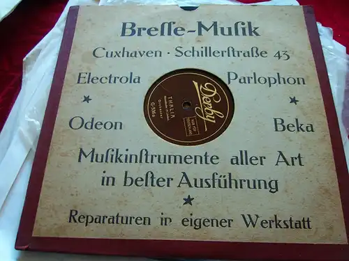 SCHELLACK PLATTE UM 1920