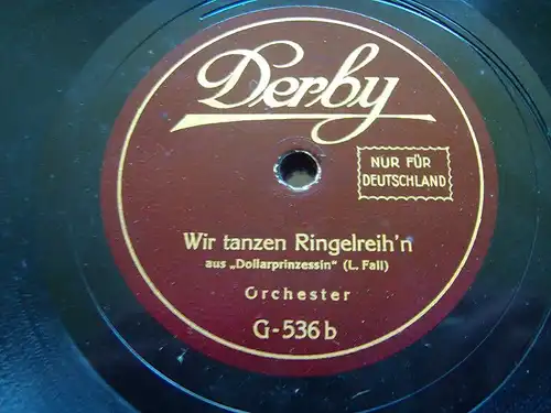 SCHELLACK PLATTE UM 1920