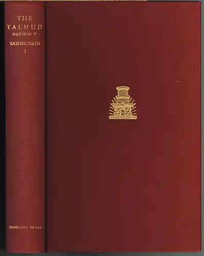 The Babylonian Talmud. Seder Nezikin. Translated into English with Notes, Glossary and Indices under the Editorship of Rabbi Dr I. Epstein.