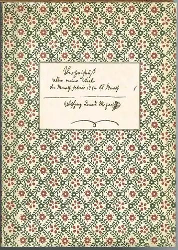 Wolfgang Amadeus Mozart: Verzeichnis aller meiner Werke und Leopold Mozart: Verzeichnis der Jugendwerke W.A. Mozarts. Herausgegeben von E. H. Müller von Asow.