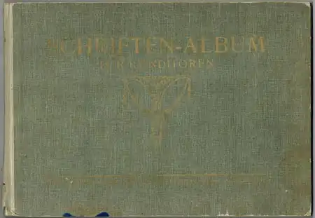 Schriften-Album für Konditoren nebst Monogrammen und Tortenschildern. Zusammengestellt von Adolf Meier. Mit 25 Tafeln.