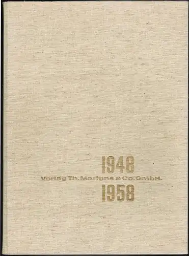 Verlag Th. Martens & Co. 1948 - 1958. Die ersten 10 Jahre.