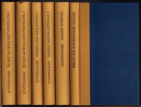 Arthur Schopenhauer&#039;s Werke in fünf Bänden. Nach den Ausgaben letzter Hand herausgegeben von Ludger Lütkehaus. Band I bis V + Beibuch in 6 Bänden.