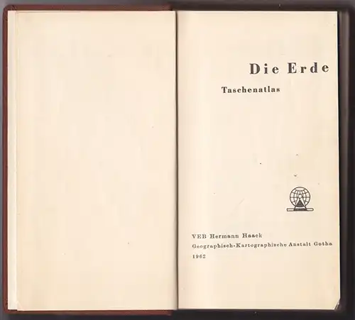 Taschenatlas - Die Erde - Haack 1962