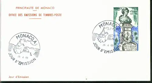 Monaco Mi.-Nr.: 926  FDC