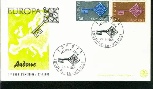 Andorra Mi.-Nr.: 208/09  FDC Cept