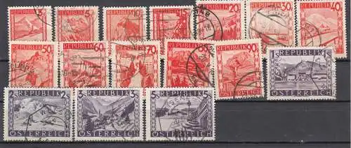 Österreich 1947 Nr Österreich Mi.-Nr.: 838/53 Gestempelt (Posten)