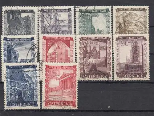 Österreich 1948 Nr Österreich Mi.-Nr.: 858/67 Gestempelt (Posten)