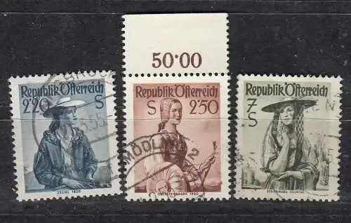 Österreich 1952 Nr Österreich Mi.-Nr.: 978/80 Gestempelt (Posten)
